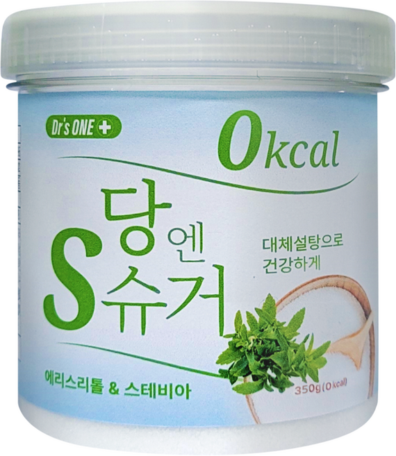 닥터스원 당엔 S 슈거 0kcal 대체설탕 에리스리톨 스테비아, 350g, 1개