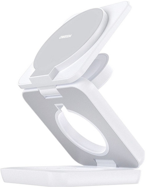 OWEIDA 歐威達 三合一折疊式磁吸無線充電站, 白色, 1個