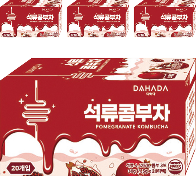 다하다 석류콤부차, 1.5g, 20개입, 4개