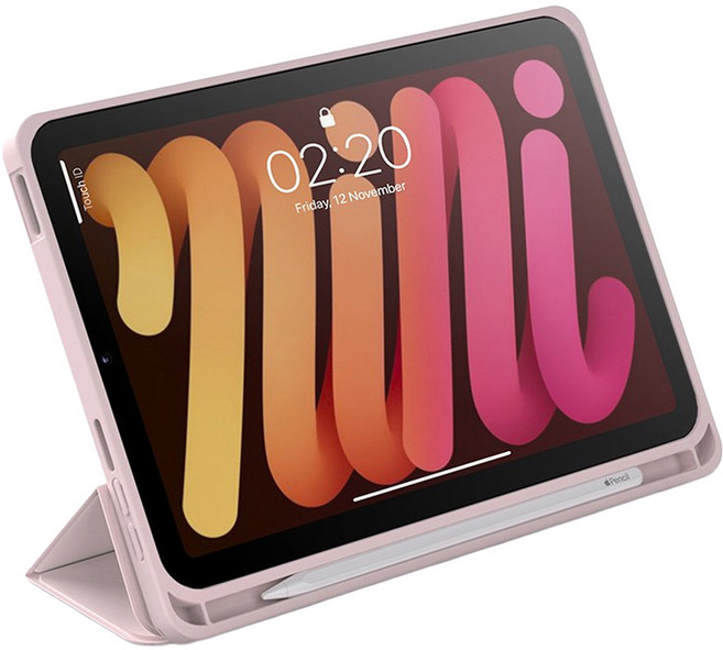 SINJIMORU 附筆槽智慧型平板保護套, 粉紅沙, 1個