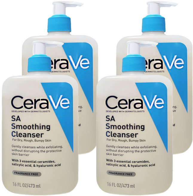 CeraVe 適樂膚 水楊酸煥膚淨嫩潔膚露, 473ml, 4瓶