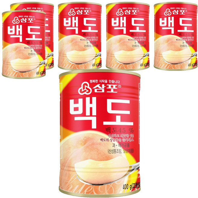 삼포 백도 슬라이스, 400g, 6개