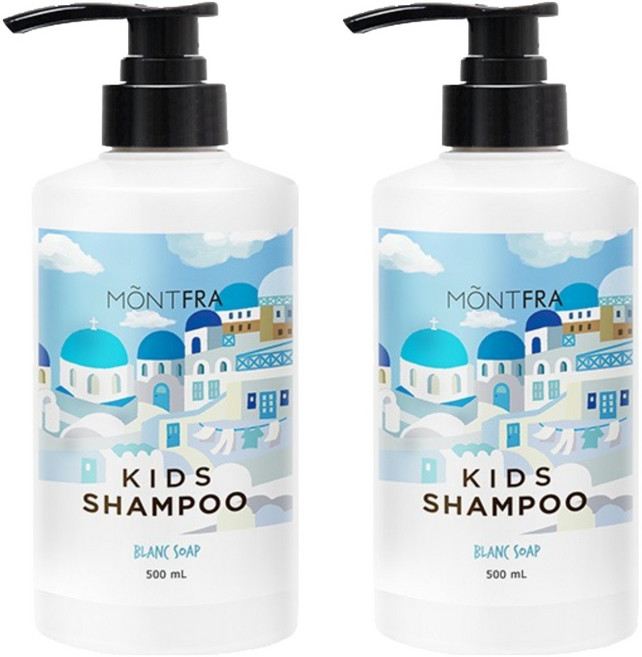 몽프라 키즈 샴푸 블랑솝, 2개, 500ml
