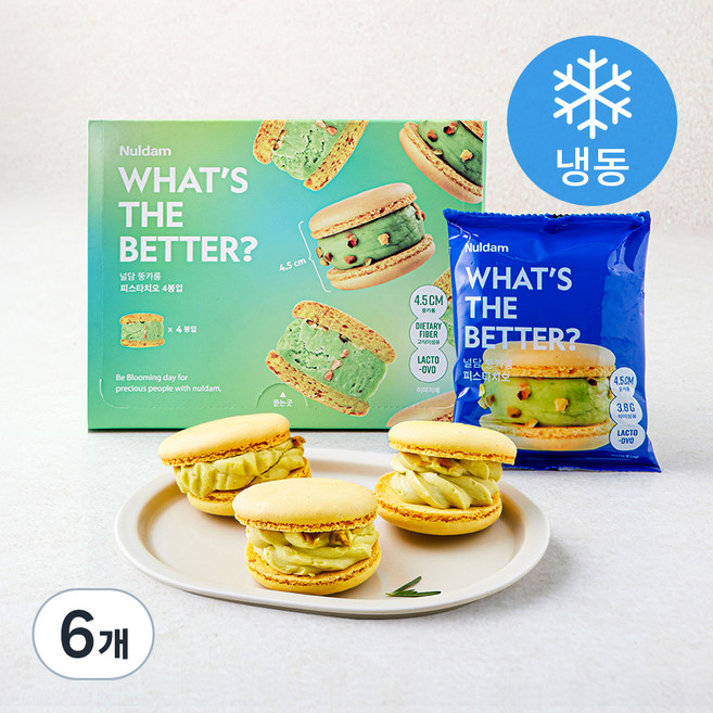 널담 뚱카롱 피스타치오 (냉동), 50g, 4개입, 6개