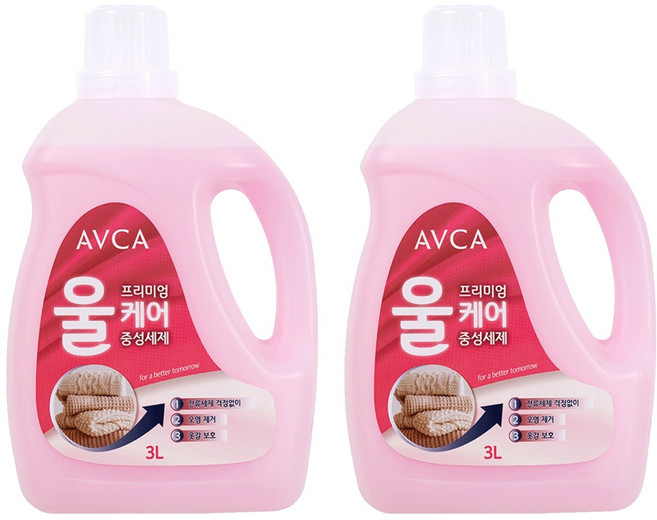 아브카 프리미엄 울케어 중성세제 본품, 2개, 3L