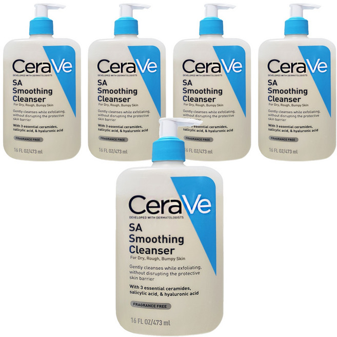 CeraVe 適樂膚 水楊酸煥膚淨嫩潔膚露, 473ml, 5瓶