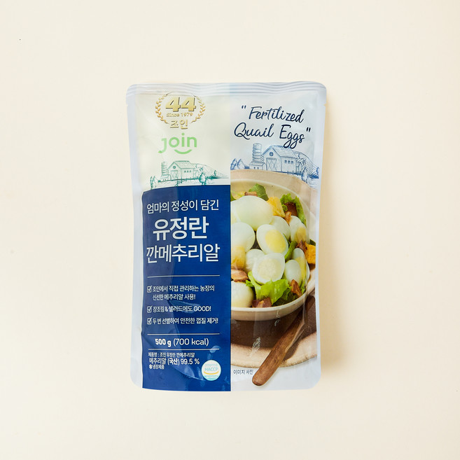 조인 유정란 깐메추리알, 500g, 1개