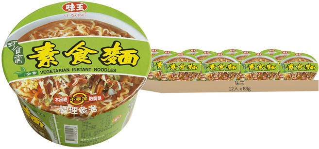 味王 巧食齋 素食麵 83g, 12入