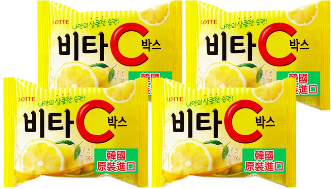 LOTTE 樂天 檸檬糖, 17.5g, 4包