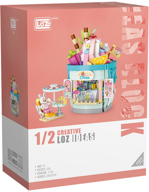 LoZ 迷你微型積木 LOZ1745 6歲以上, 雪糕店, 1盒