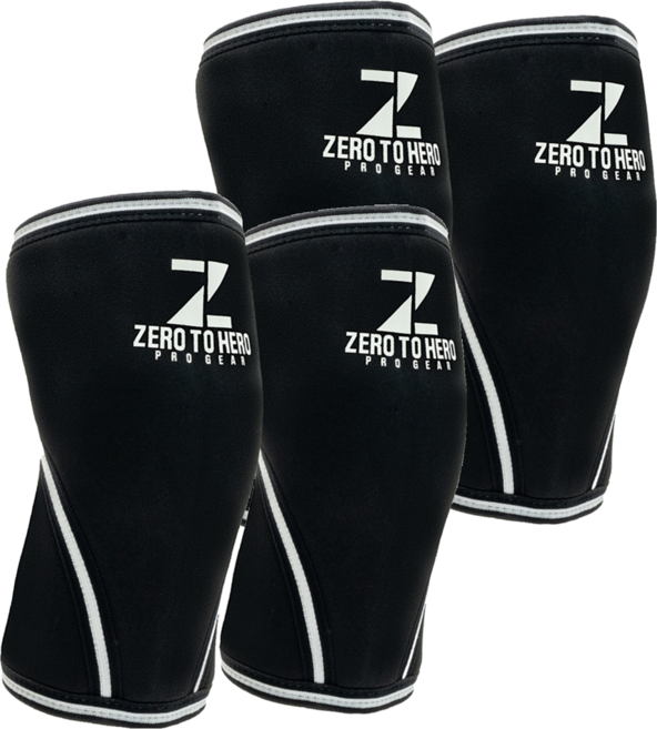 제로투히어로 네오프렌 팔꿈치보호대 2p, 2세트, BLACK