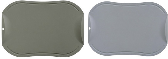 도블레 특허받은 칼집나지 않는 항균도마 2p, 1세트, 카키 + 소프트그레이