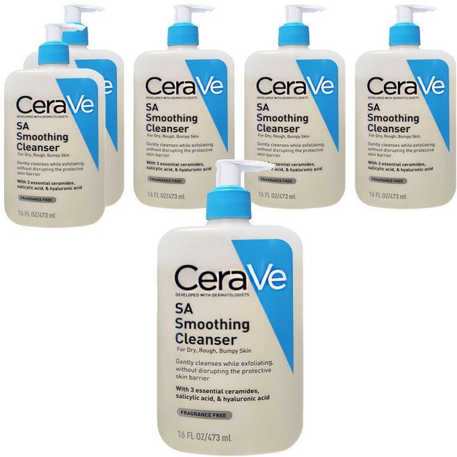 CeraVe 適樂膚 水楊酸煥膚淨嫩潔膚露, 473ml, 6瓶