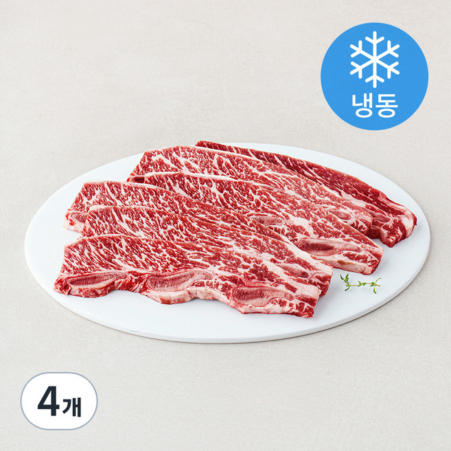 기름손질 미국산 LA 갈비 (냉동), 1kg, 4개