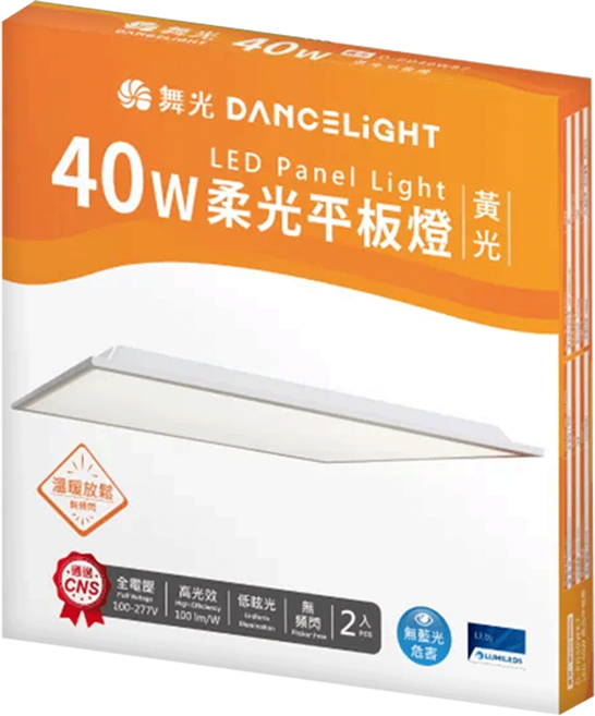 舞光 DANCELIGHT 柔光平板燈 40W D-PD40WR7, 黃光, 1盒