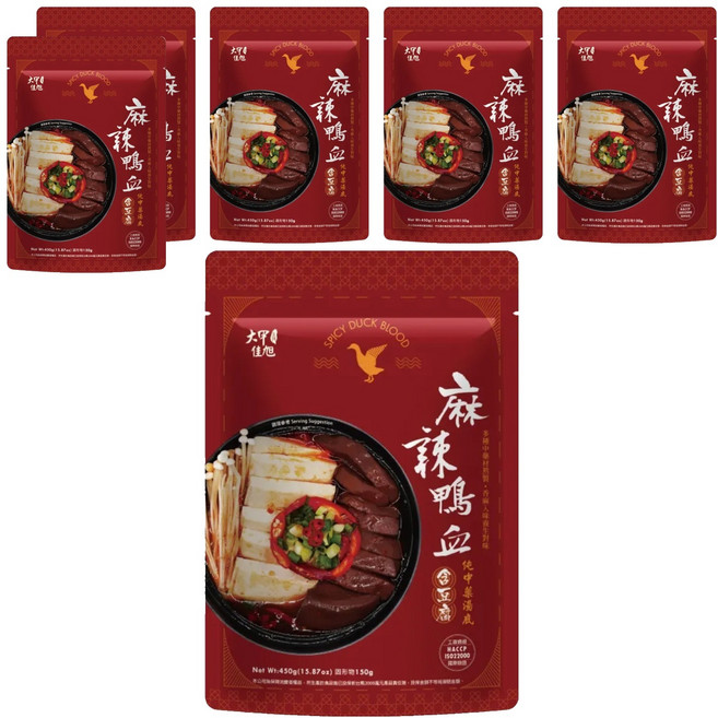 大甲佳旭 麻辣鴨血豆腐, 450g, 6包