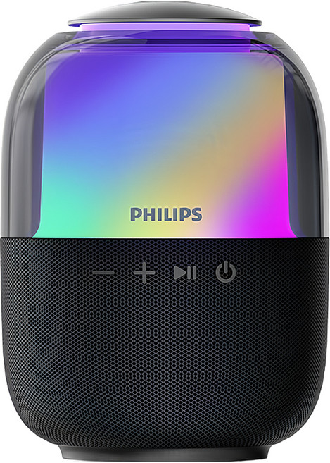 PHILIPS 飛利浦 炫彩RGB強力低音無線藍牙5.3喇叭, TAS2108BK, 黑色