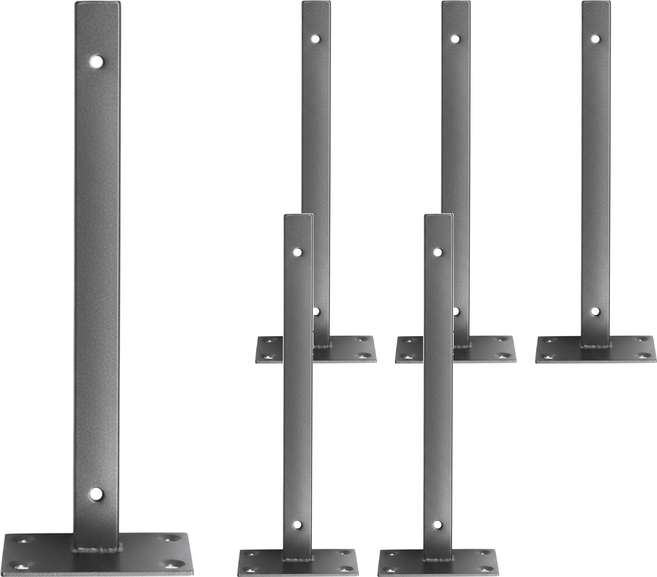 耐重一字型隔板支架 330g, 黑色, 6組