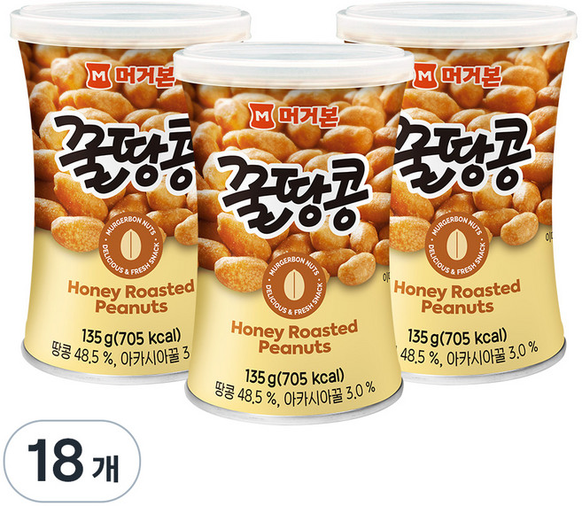 머거본 꿀땅콩, 135g, 18개