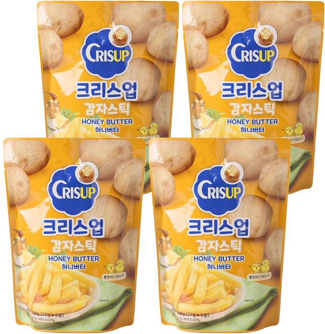 크리스업 감자스틱 허니버터 5p, 100g, 4개