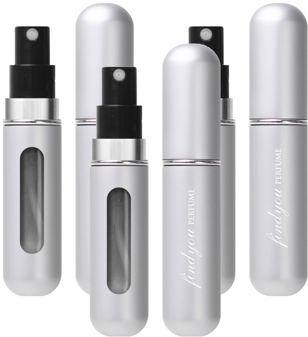 파인듀 향수 공병 5ml, 실버 무광, 3개