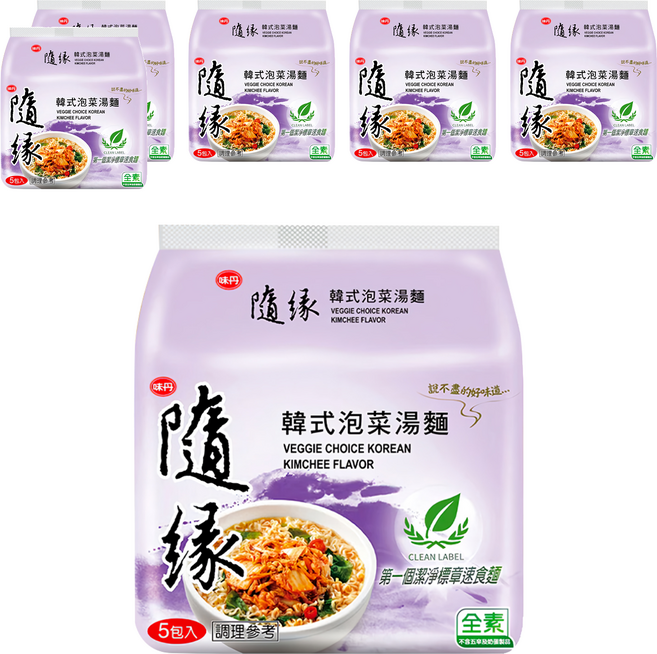 味丹 隨緣 韓式泡菜湯麵 75g, 30包