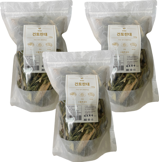 나물투데이 국내산 건토란대, 100g, 3개