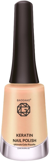 BAOGAAO 5合1角蛋白晶彩指甲油, 裸色, 11ml, 1瓶