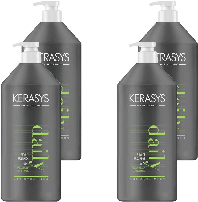 케라시스 데일리 두피 케어 린스 시트러스 플로랄향, 1.5L, 4개