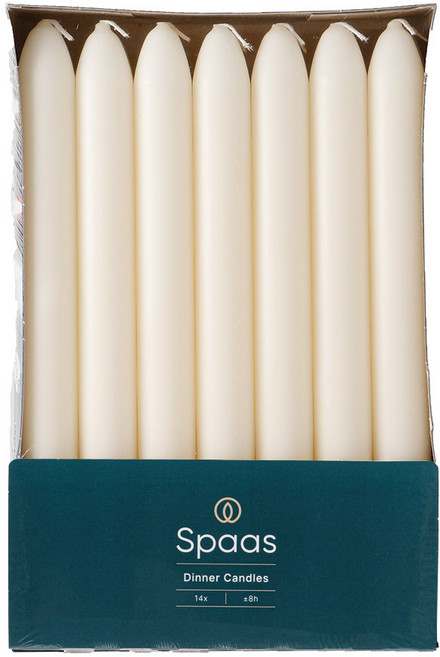 스파스 디너캔들, 미색(아이보리), 64g, 14개