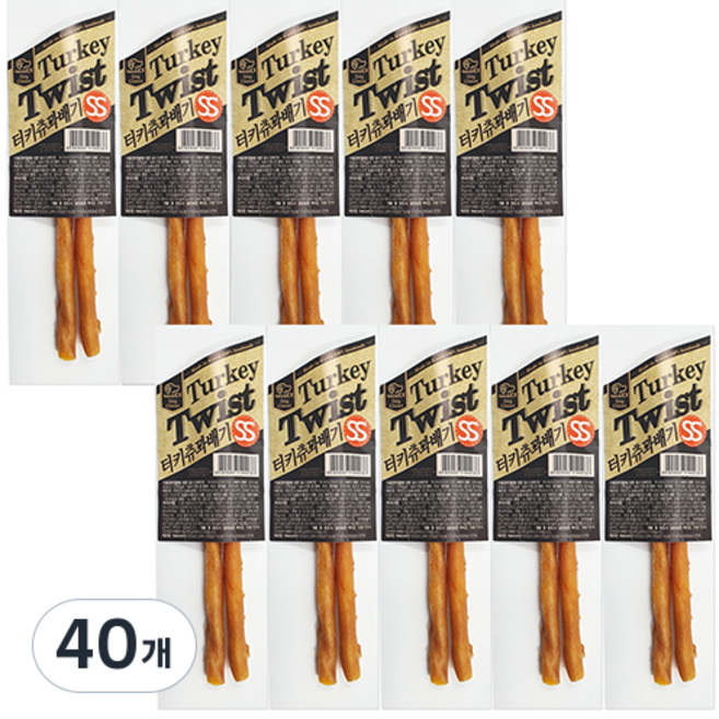 네츄럴이엑스 강아지 터키츄 꽈배기SS 2p, 15g, 40개
