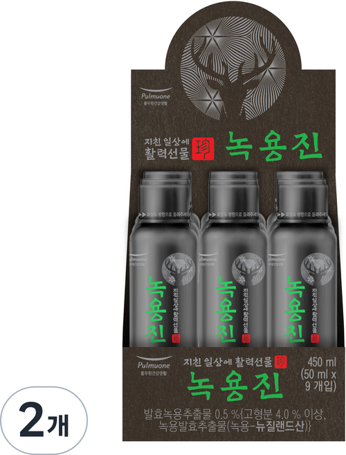 풀무원건강생활 녹용진 9p, 2개, 450ml