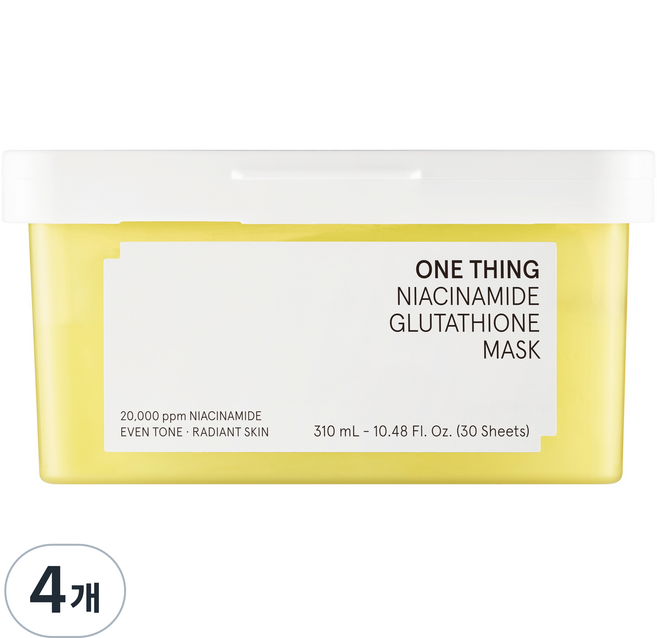 원씽 나이아신아마이드 글루타치온 마스크, 4개, 30개입