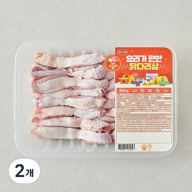 한강식품 요리가 편한 닭다리살 (냉장), 2개, 600g