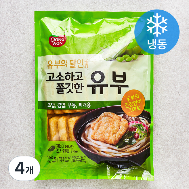 동원 유부 (냉동), 180g, 4개