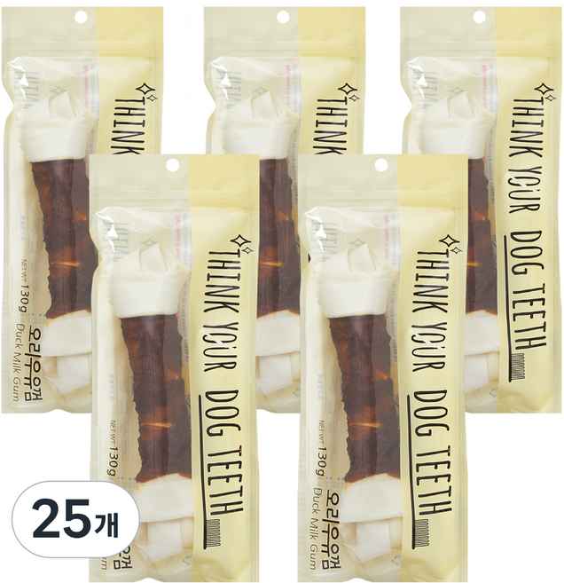 띵크유어도그티 강아지 딩고껌 특대형 1P, 오리, 130g, 25개