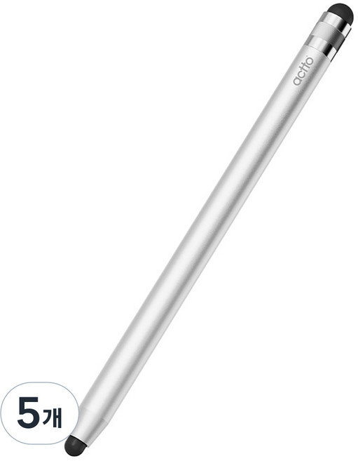 엑토 스마트폰 태블릿 정전식 터치펜 PEN-07, 5개, 실버