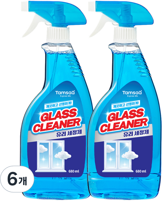 탐사 유리 세정제, 680ml, 6개