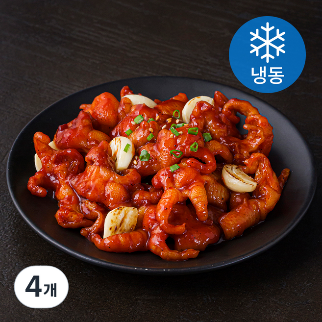 한강식품 손질 무뼈닭발 소스인팩 (냉동), 250g, 4개