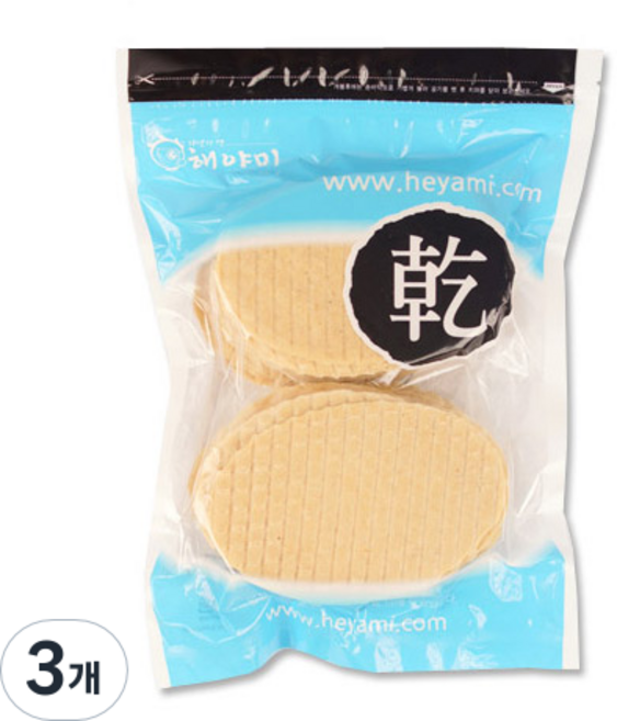 해야미 고함량 튀김쥐포 100장, 830g, 3개