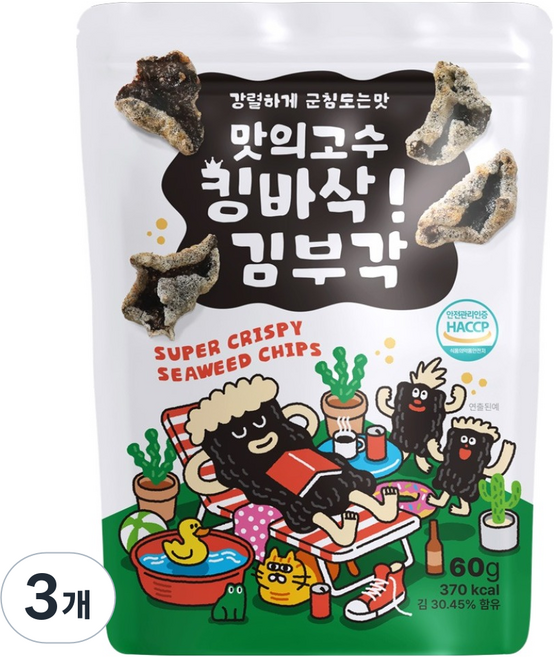 맛의고수 킹바삭 김부각, 60g, 3개
