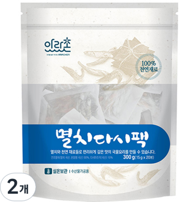 아라촌 멸치 다시팩 20p, 15g, 2개