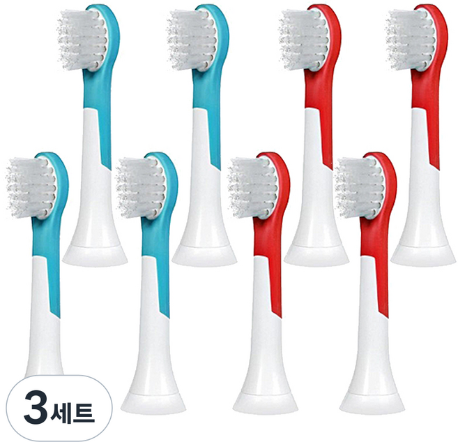토비메모리 어린이 필립스 전동칫솔 호환모 미니 2종 x 4p, 3세트