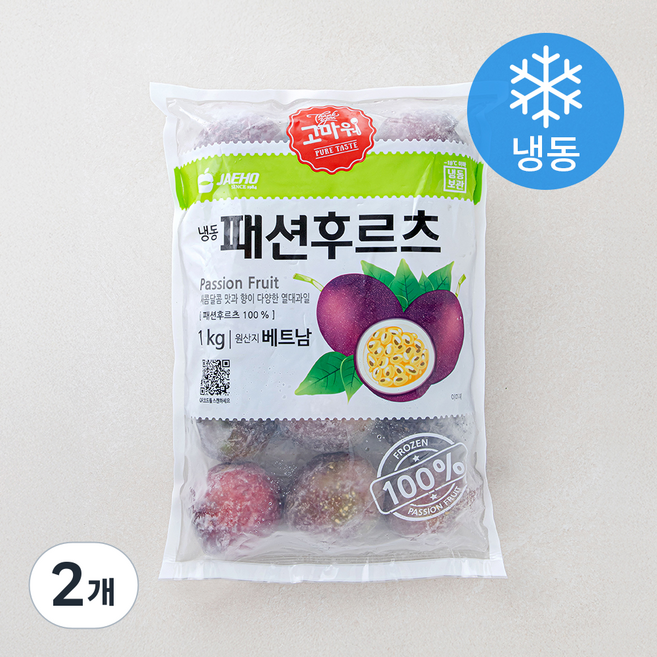 패션후르츠 (냉동), 2개, 1kg