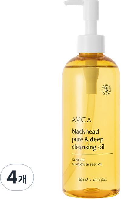 아브카 블랙헤드 퓨어 앤 딥 클렌징 오일 PHA, 300ml, 4개