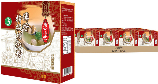 小磨坊 廟口小吃 傳香特級胡椒粉, 12盒