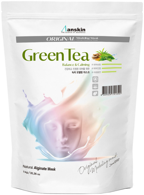 안스킨 오리지날 녹차 모델링팩 1kg, 1개, 1개입
