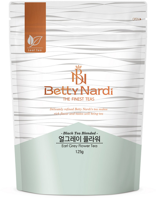베티나르디 얼그레이 플러워 티 지퍼백, 125g, 1개입, 1개