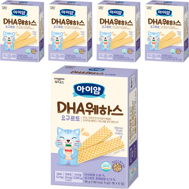 일동후디스 아이얌 DHA 웨하스, 36g, 5개