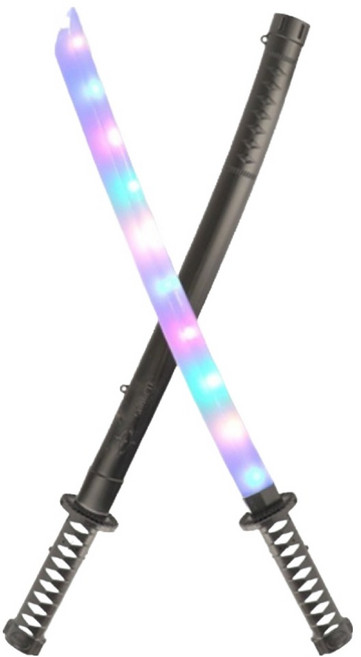 스투피드 비에이비오 LED 2세대 레인보우 무사검 DX 닌자 + 칼집 세트, 혼합색상, 1세트